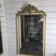 Old Louis XV style mirror with gold and white patina, 145×82cms