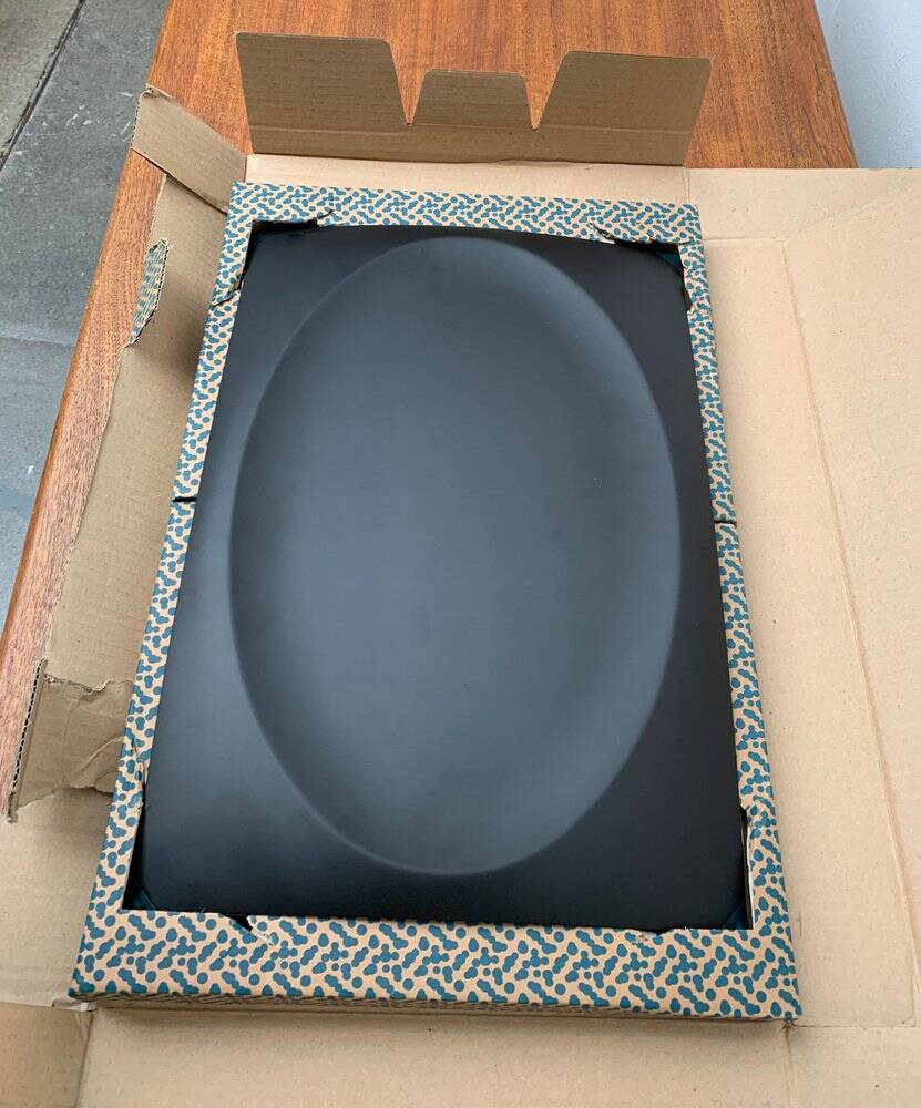 Postmodern Italian Voilà Voilà metal bowl by Philippe Starck for Alessi, 1980s.