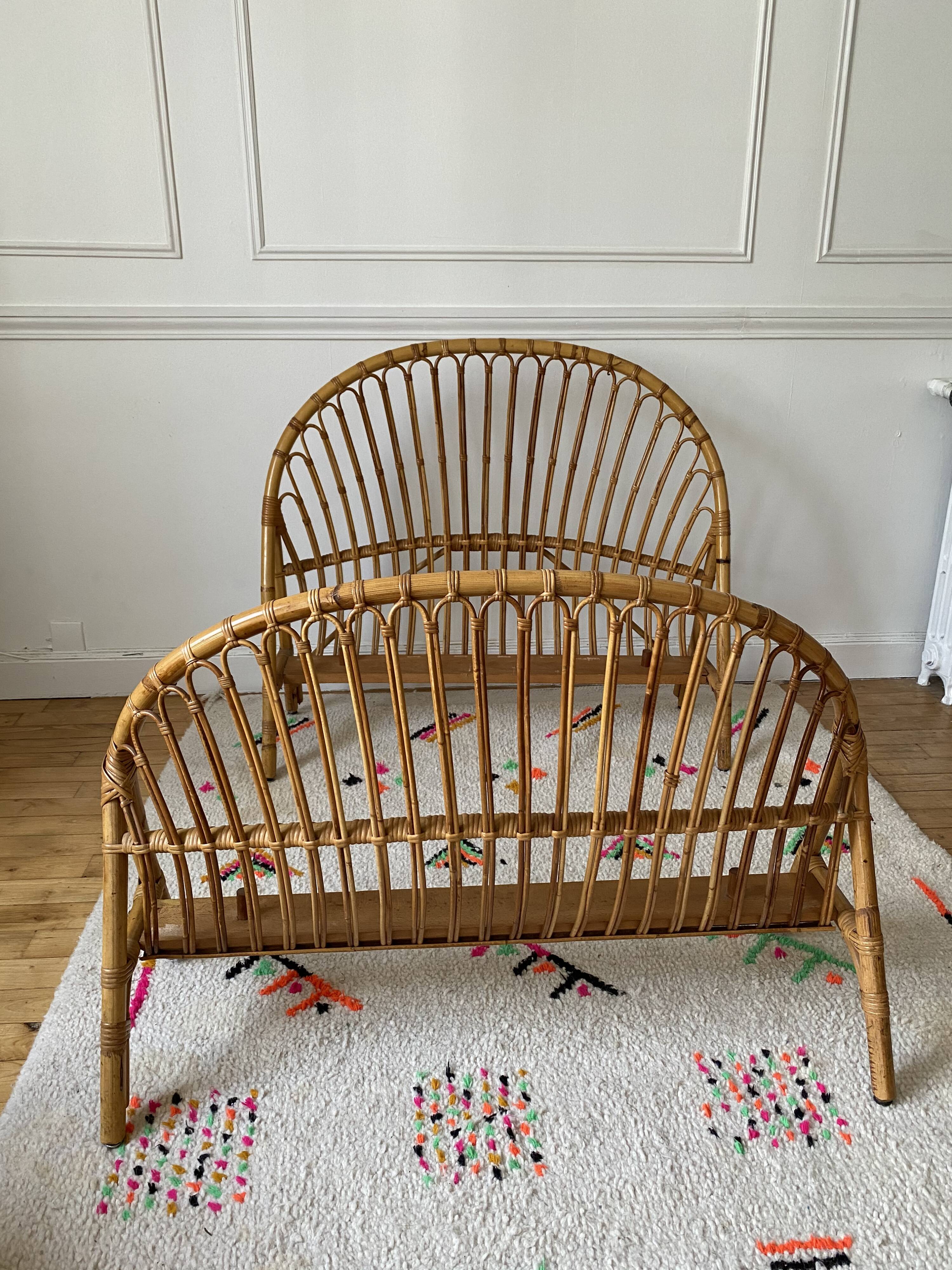 Rattan basket head and foot