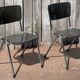 Black'n Chrome Galvanitas chairs – Black Pagholz – Chromed frame – Vintage design (50 in stock)