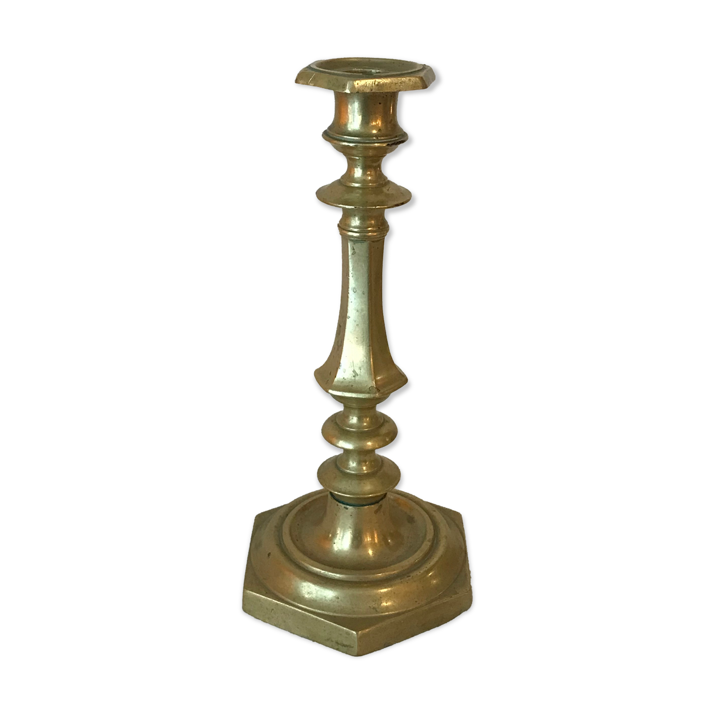 Brass candlestick nineteenth 28 cm