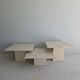 Tables gigognes- basses travertin 1970