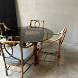 Ensemble table à manger et 4 chaises, 70s