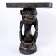 Grand Tabouret Luba Bois Massif Patine Rituelle Foncée - époque : Art Déco