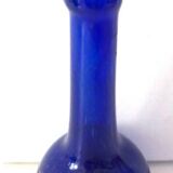 Vase bleu verre soufflé