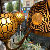 Chandelier 80s mosaic glass