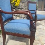 Pair of Empire Period Dolphin Armchairs