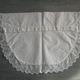 Antique embroidered crescent-shaped cradle pillowcase