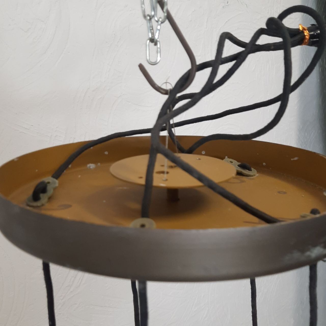 Cascade chandelier - vintage - steel and glass