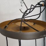 Cascade chandelier - vintage - steel and glass