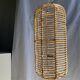 Large lantern-shaped rattan pendant lamp H50 D24
