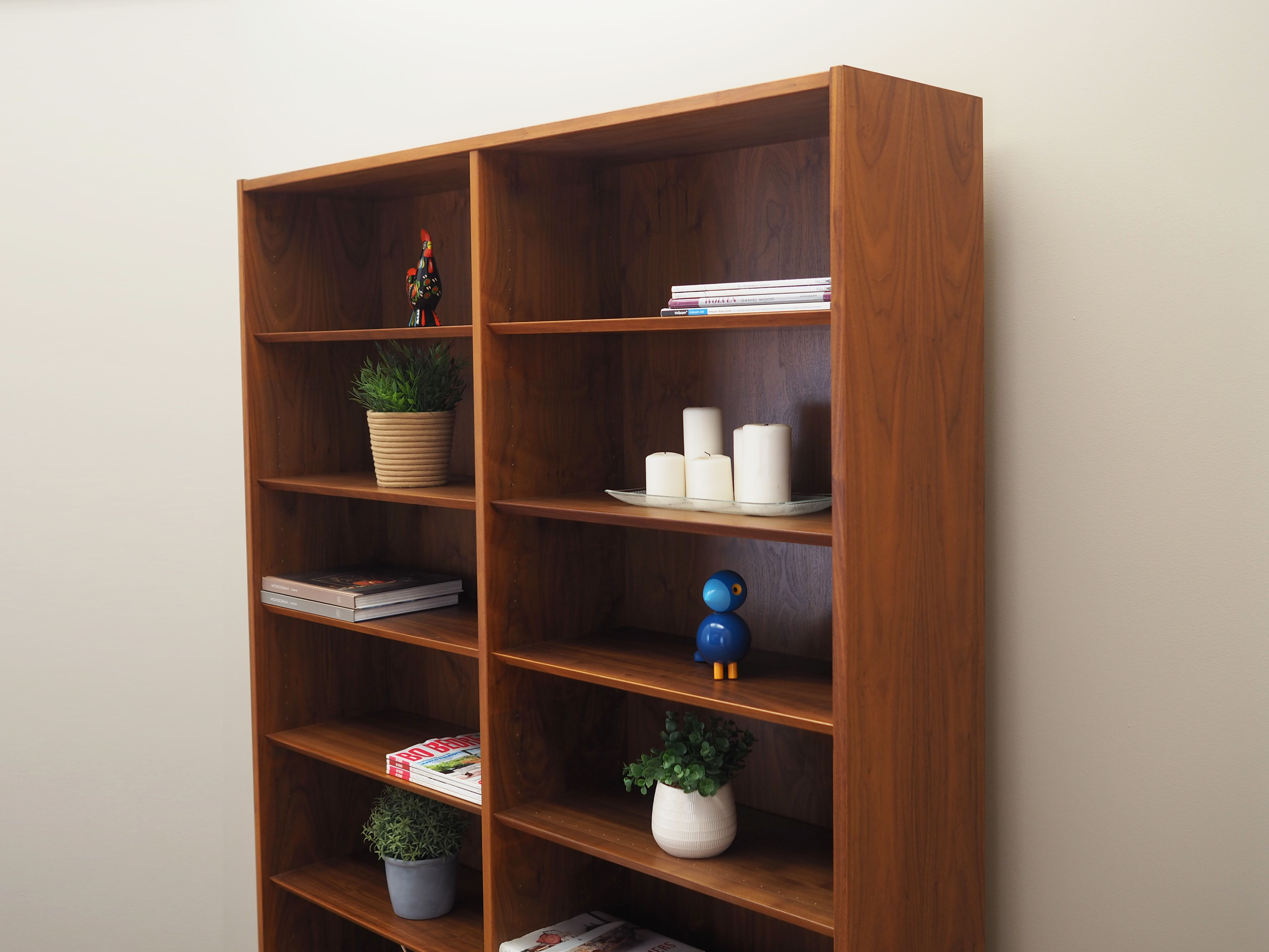 Walnut bookcase, Danish design, 1970s, production Hundevad