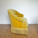 Mustard velvet toad bench