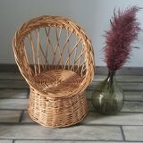 Fauteuil en rotin pour enfant