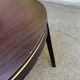 Contemporary round extendable Scandinavian dining table in wenge 1990