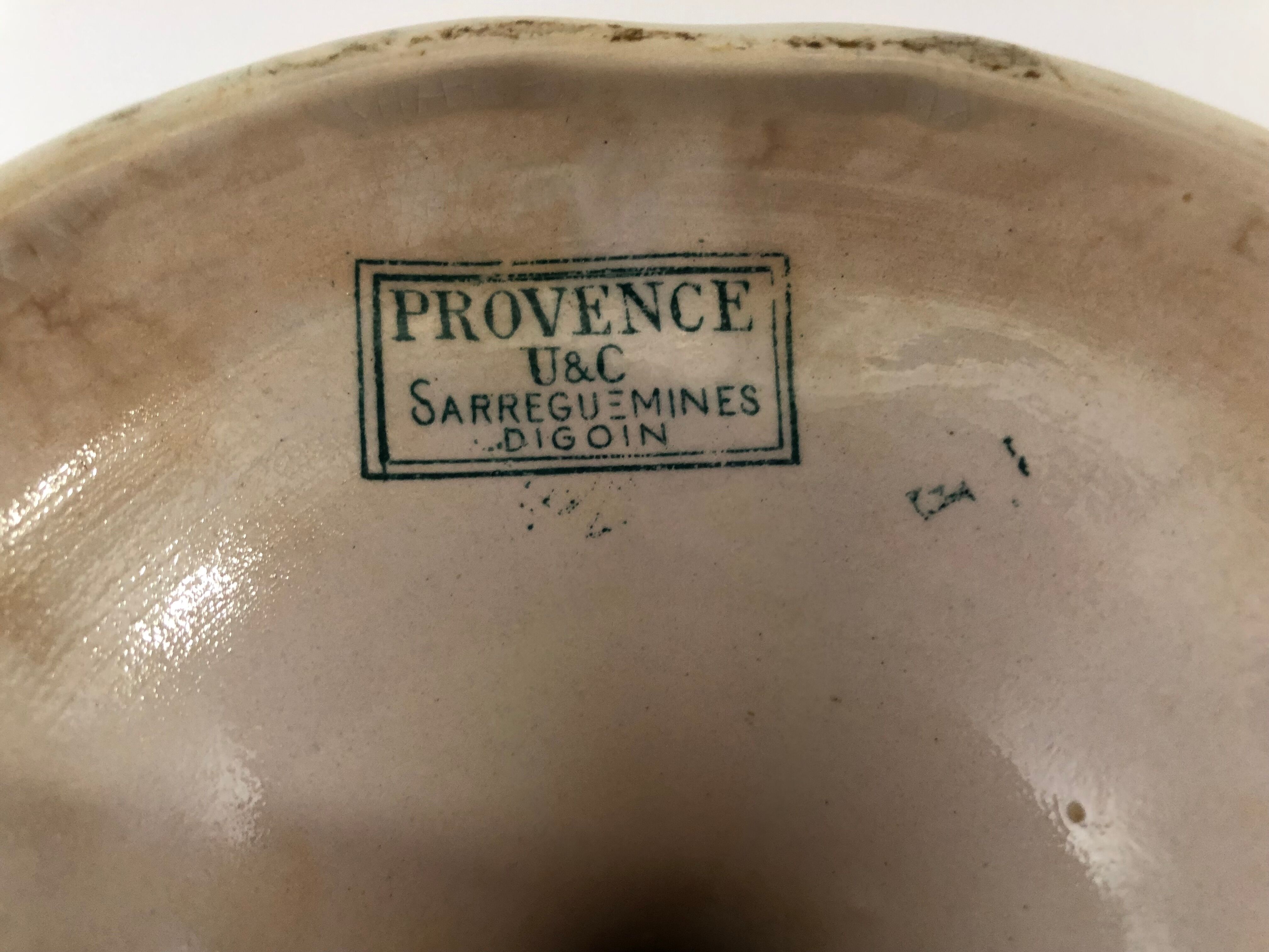 Compotier terre de fer Sarreguemines Digoin modele Provence