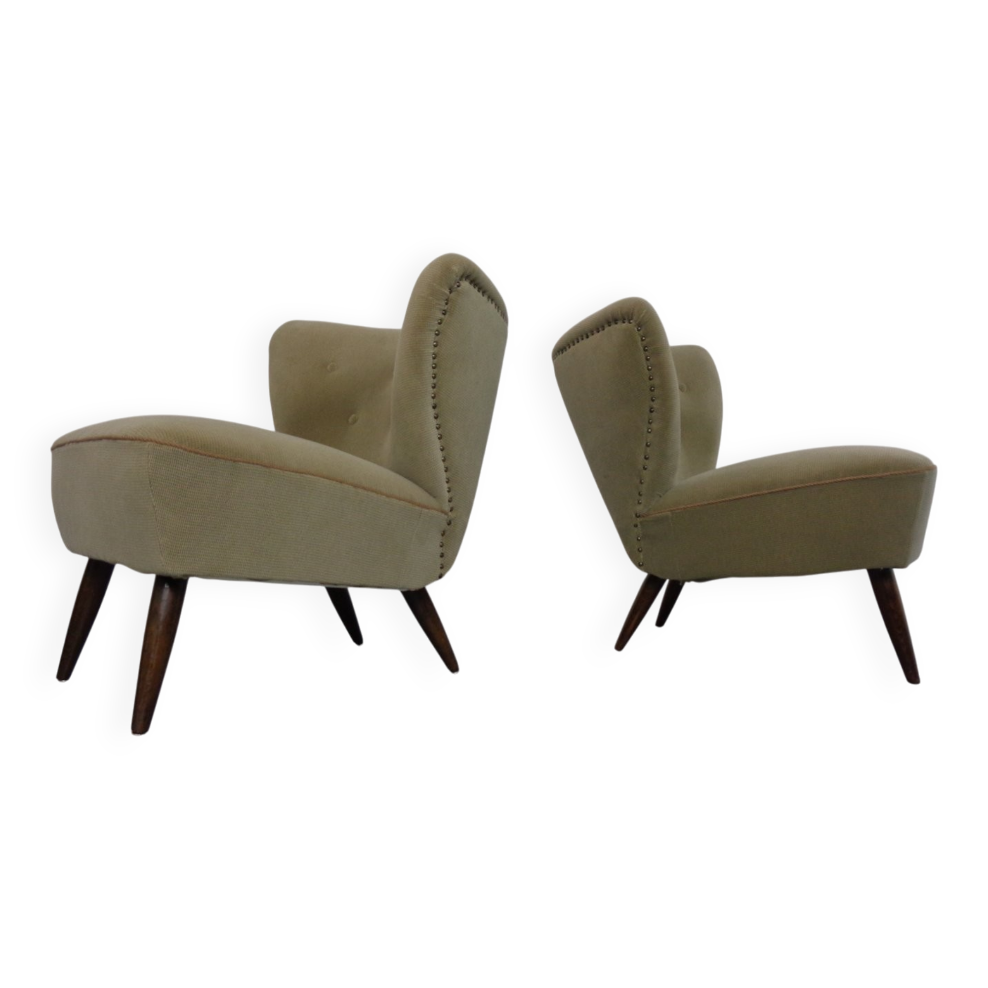 Set of German Organic Club Chairs, 1950s