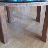 Coffee table glass and wood