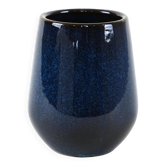 Navy blue ceramic vase, Danish design, 1970s, made in Denmark
