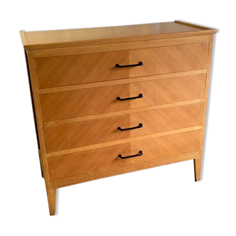 Commode en chêne vintage années 60