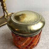 Boîte en verre moulé et laiton