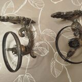 Appliques murales french vintage laiton