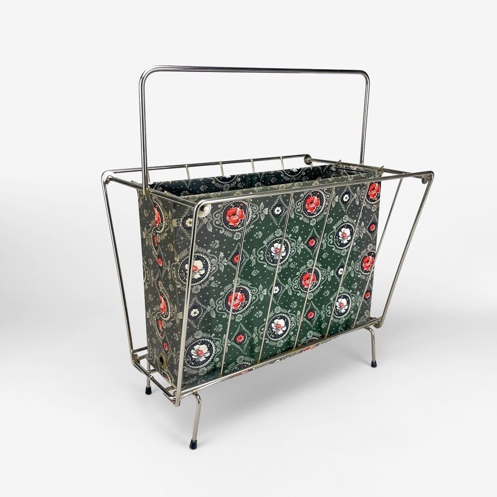 Metal and vinyl magazine holders 60s