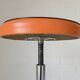 Vintage Orange Adjustable Swivel Vanity Stool Mid Century Modern Style 1970