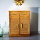70's rattan storage unit