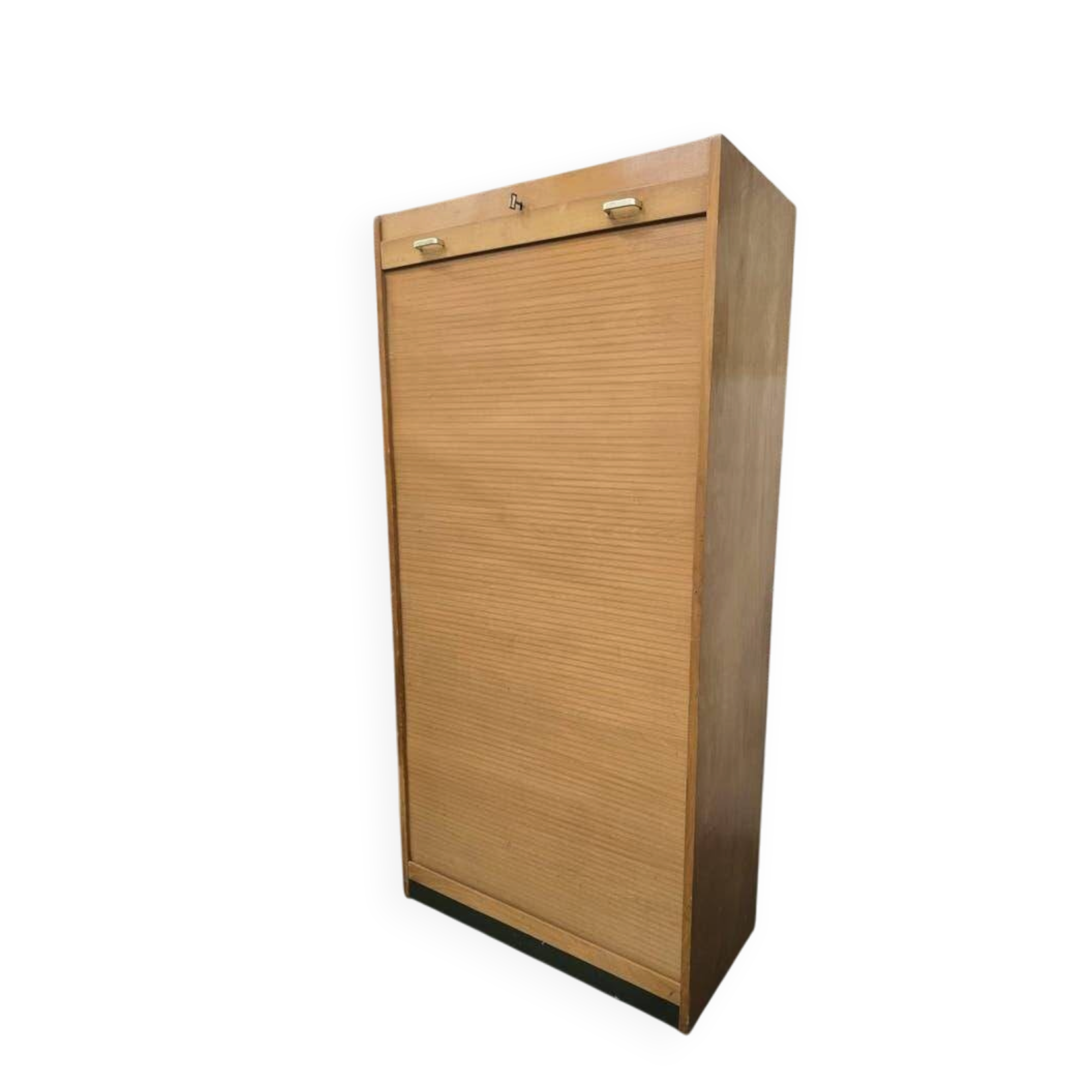 Vintage wooden archive cabinet / curtain cabinet / compartment cabinet