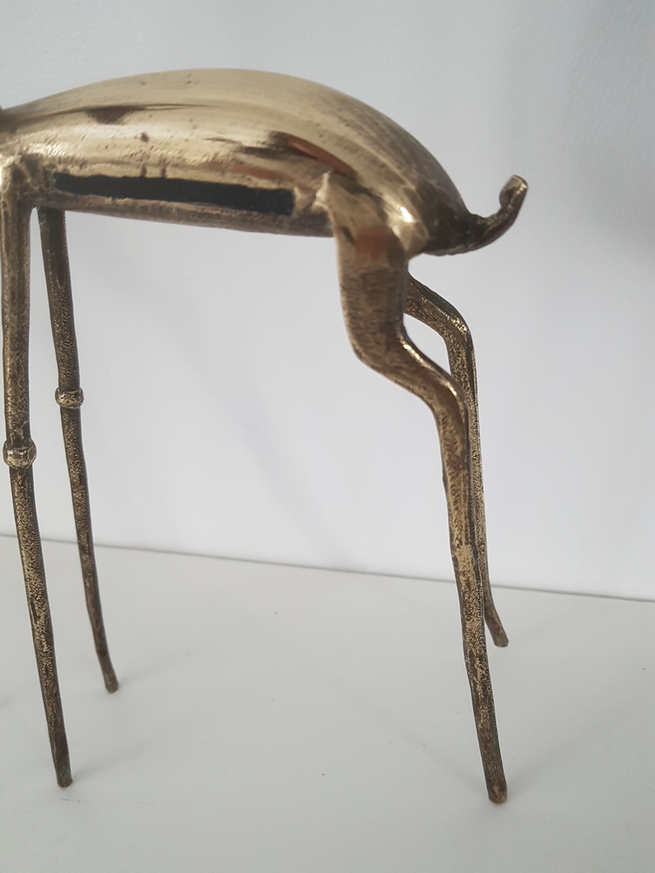 Lot of 2 vintage brass antelopes