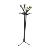 Porte-manteau perroquet vintage boules colorées