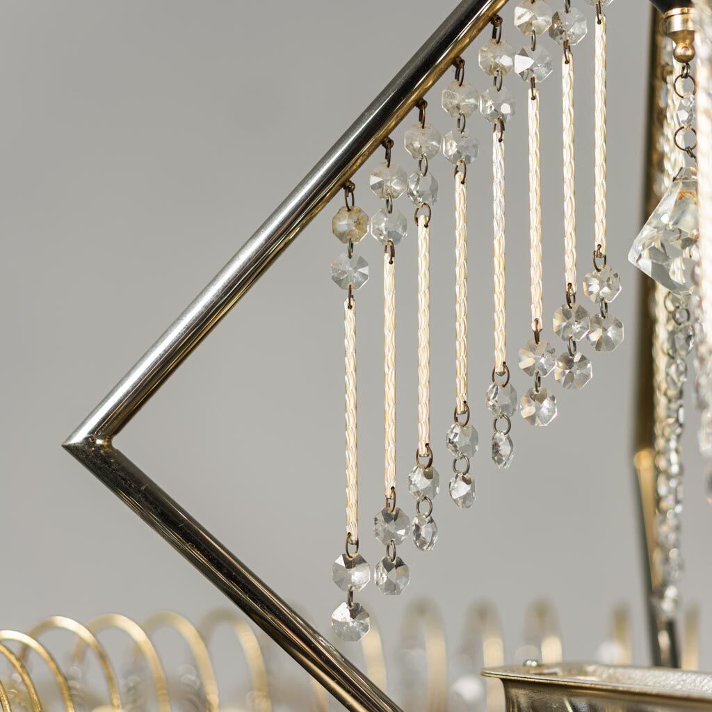 Chandelier 6 lights metal brass 70