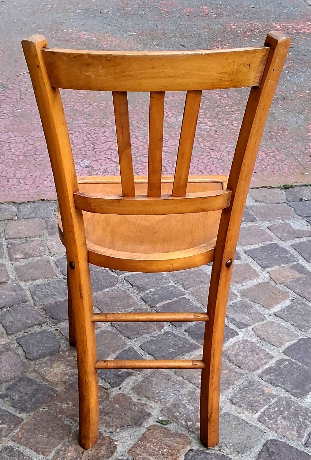 Light beech bistro bar restaurant chair