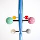 Postmodern Italian coat rack in Memphis style, blue.
