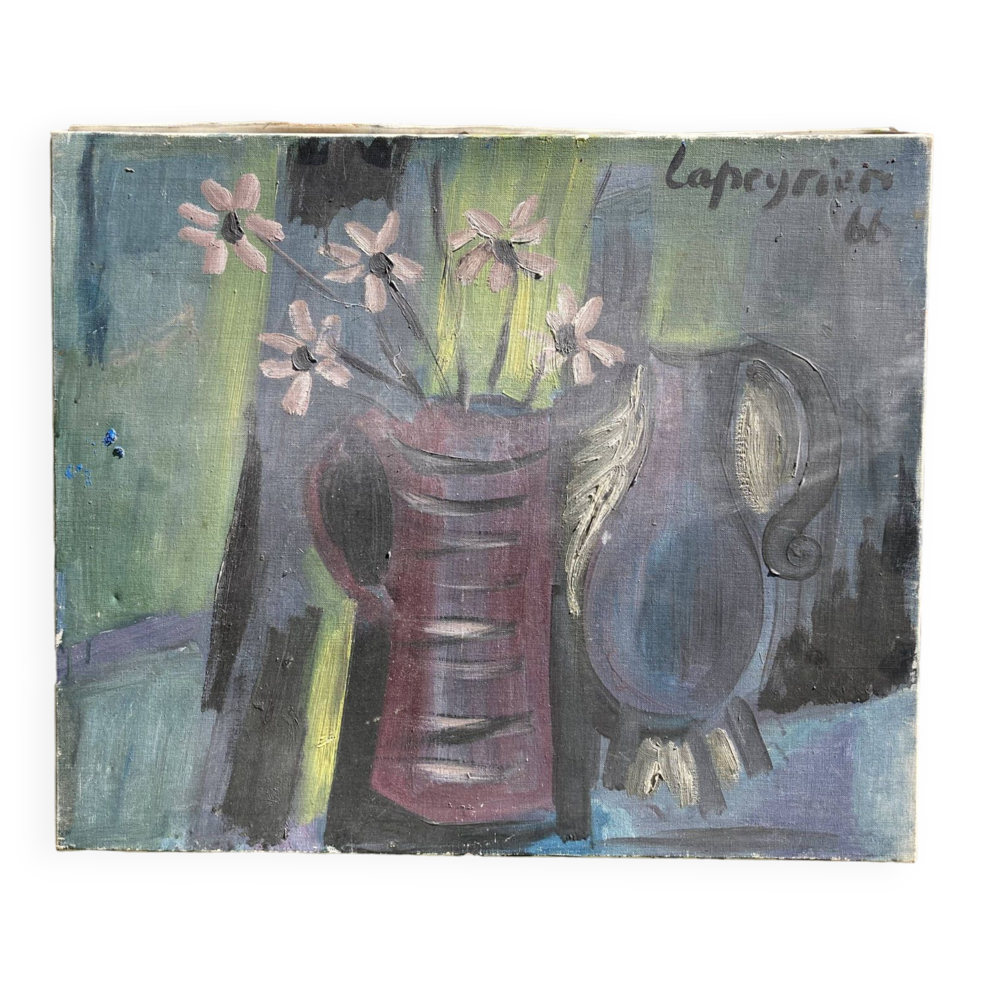 Vintage oil on canvas signed from 1966