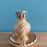 Soufflenheim Alsace pottery candle holder
