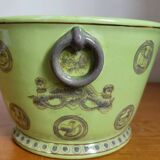 Cache-pot chinois en céramique, tampon rouge