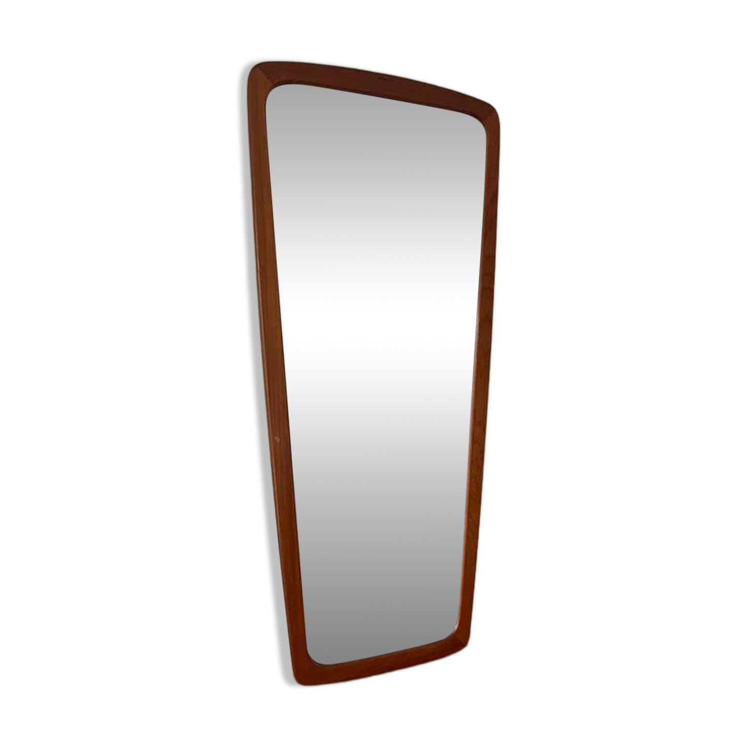 Vintage Danish teak mirror - beautiful edges