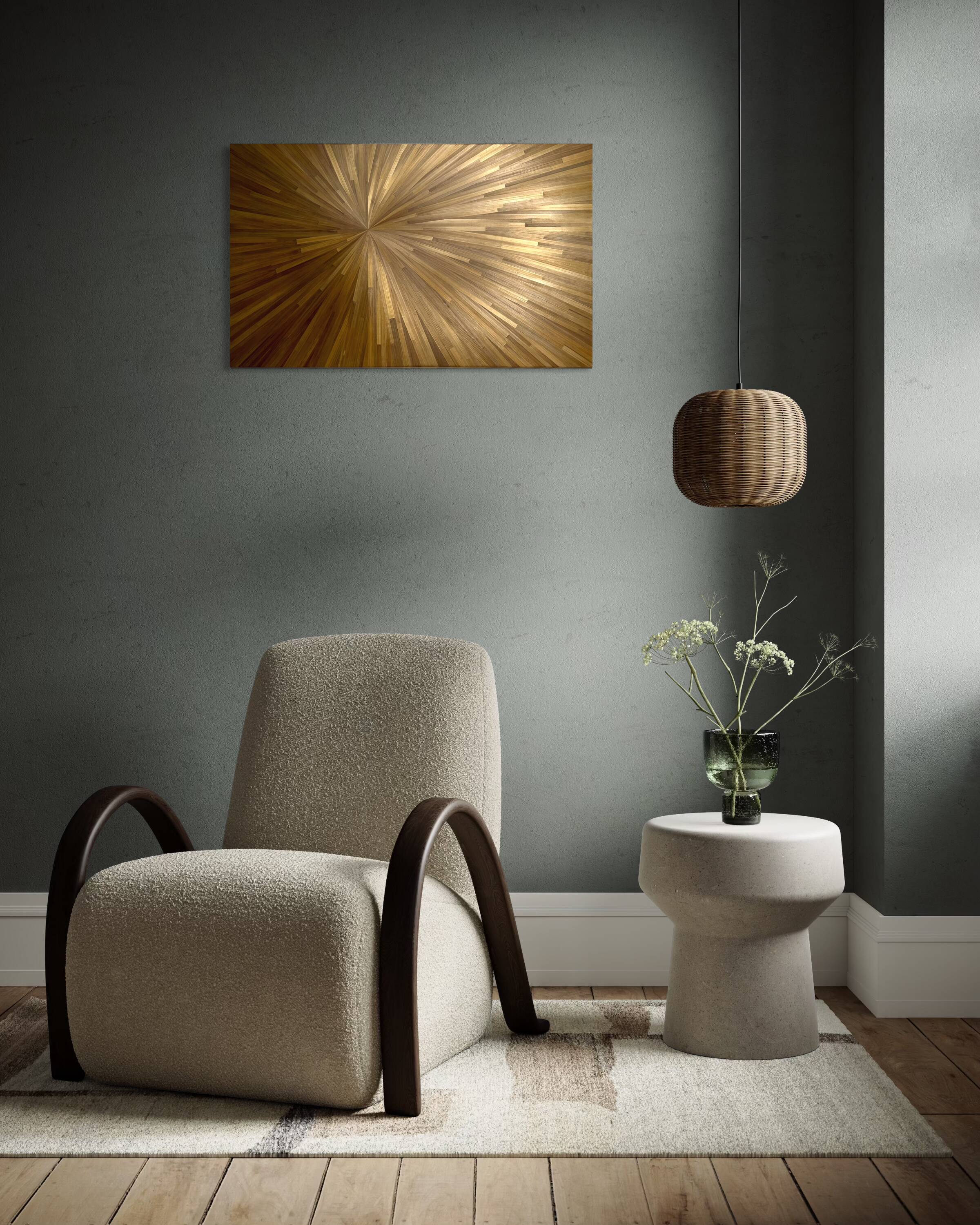 Bronze sun painting