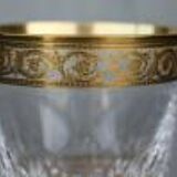 6 old fashion whiskey glasses in Saint Louis crystal thistle model