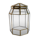Indoor greenhouse-terrarium in brass