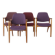 Vintage Lounge Chairs Set of 4, Germany 1960s, Beech Wood, Newly Upholstery