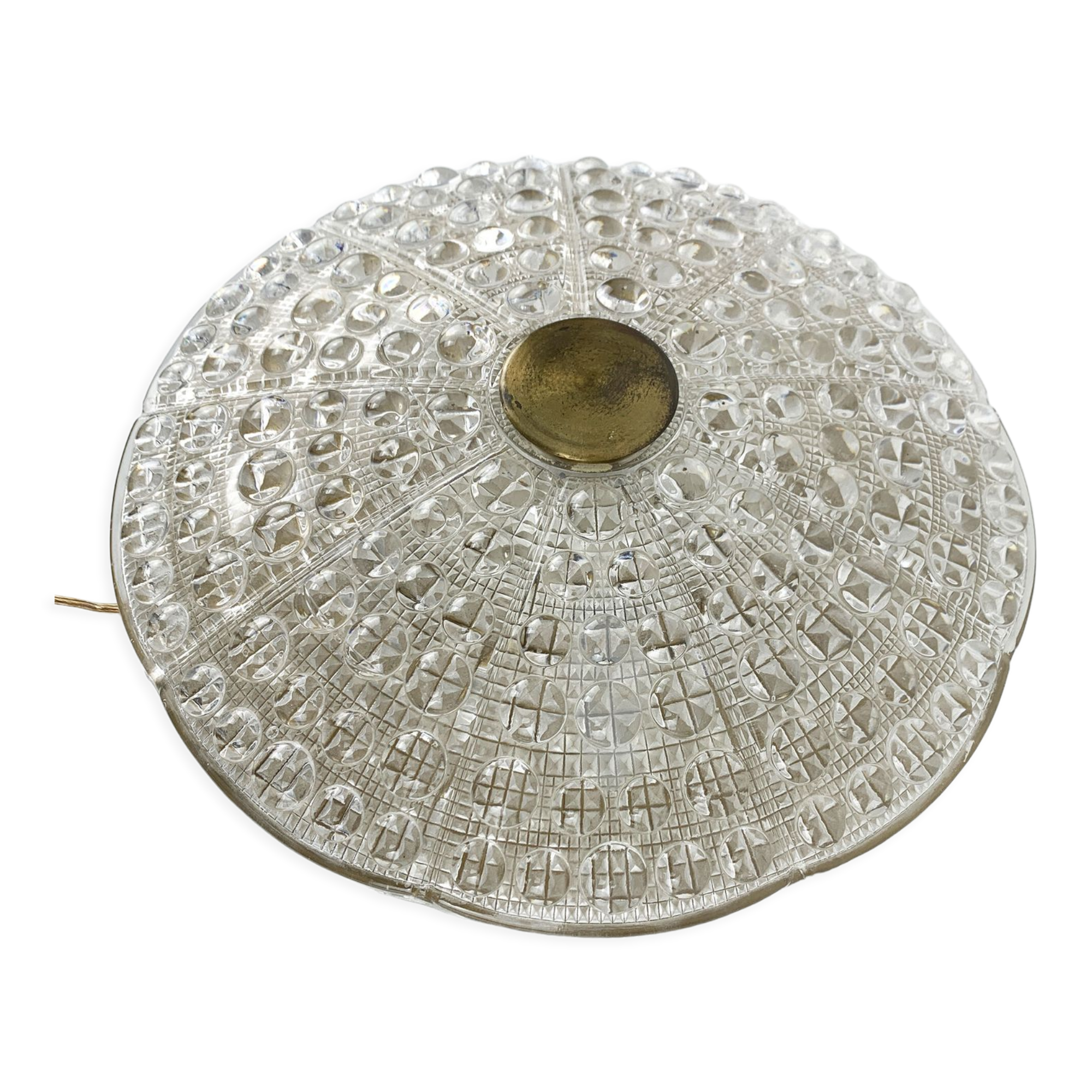 ceiling lamp by carl fagerlund for Lyfa, glass & brass, Denmark, 1960s
