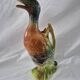Old barbotine jug Saint Clément Mallard Duck A027