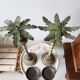 Wooden palm lamp bases or candle holders