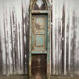 Old patinated teak door