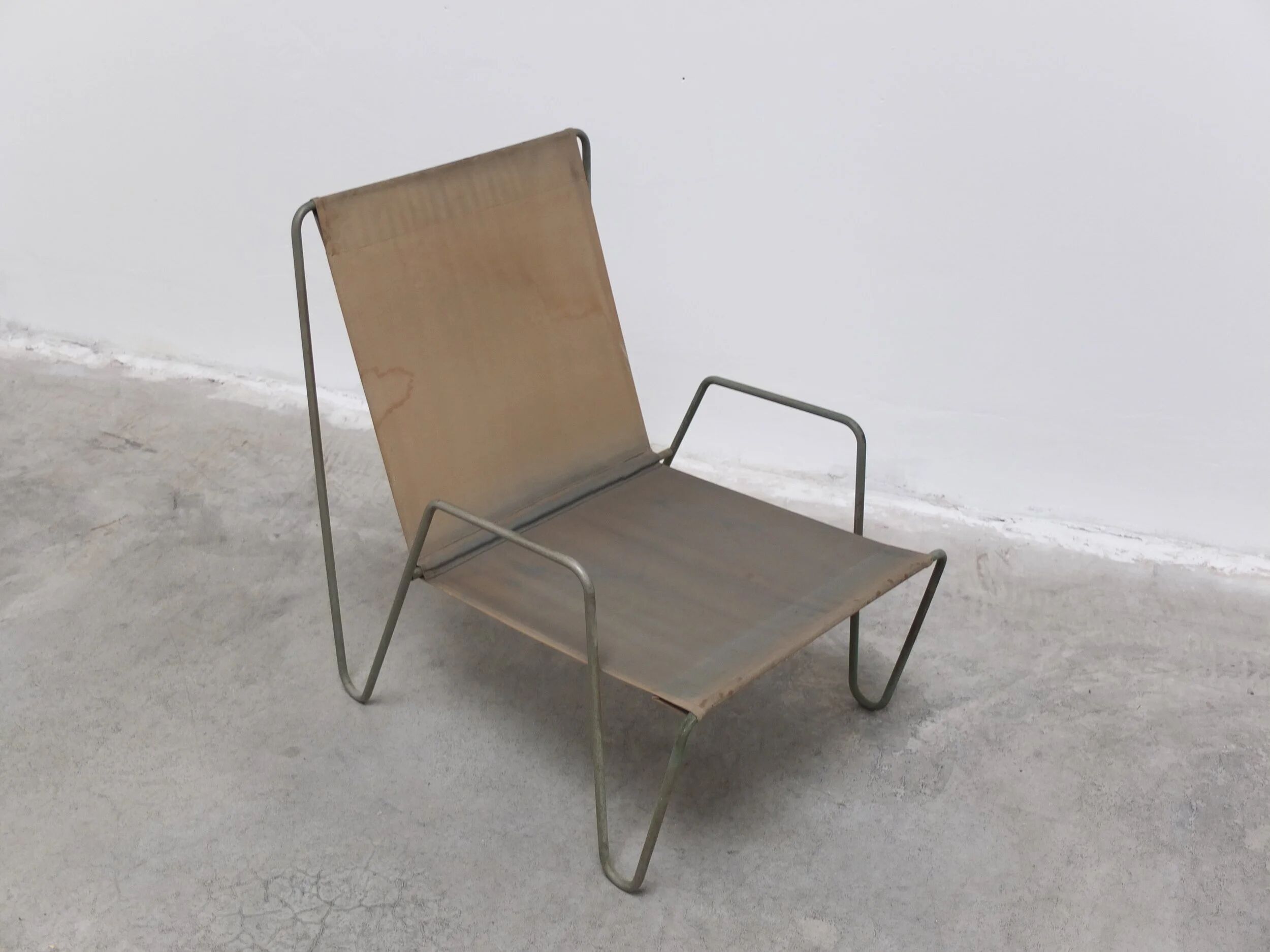 Early 'Bachelor' chair with ottoman by Verner Panton for Fritz Hansen, 1950s