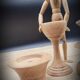 Trio wooden candle holders