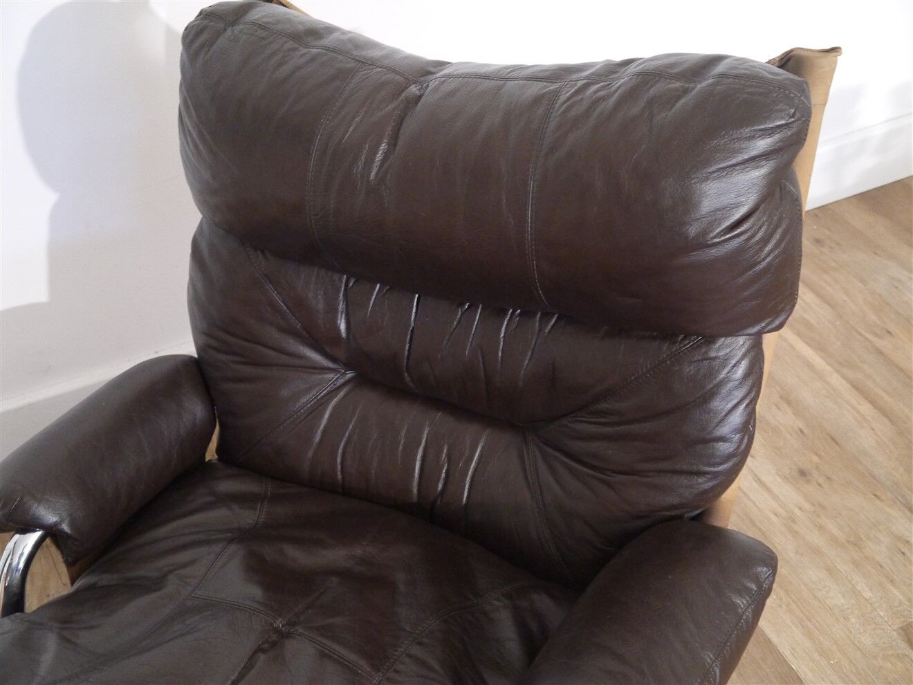 Scandinavian leather armchair 1970